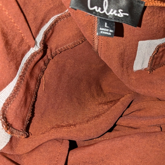 Lulu's Satin Rust Trouser Large - Picture 11 of 16